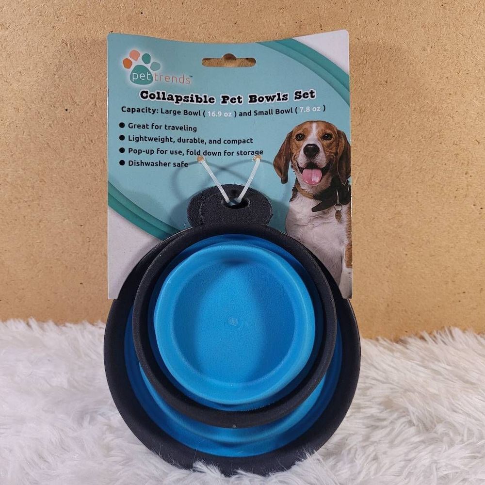 Pet Trends Collapsible Dog Bowls Set- NIP